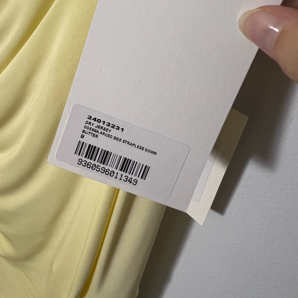 NWT Christopher Esber - Odessa strapless jersey maxi dress in Butter - Picture 7 of 10